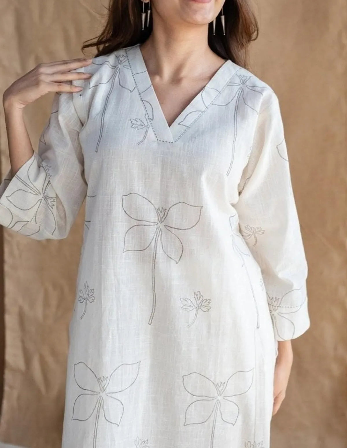 Sootee Self-Print Kurti & Palazzo Set