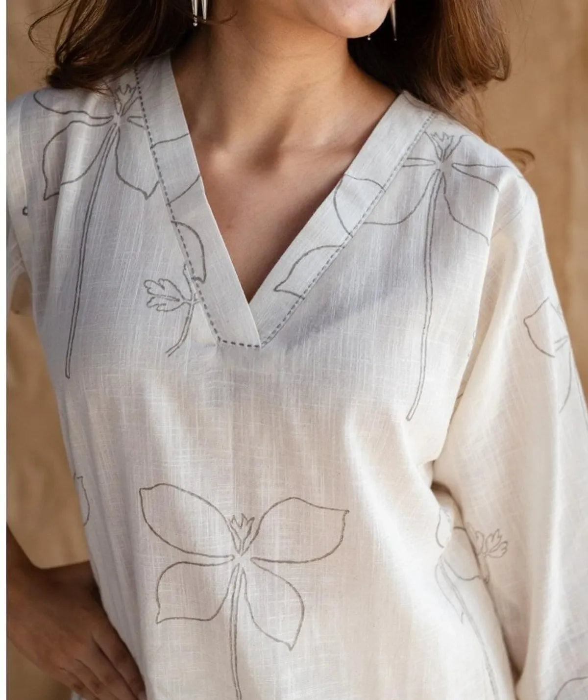 Sootee Self-Print Kurti & Palazzo Set