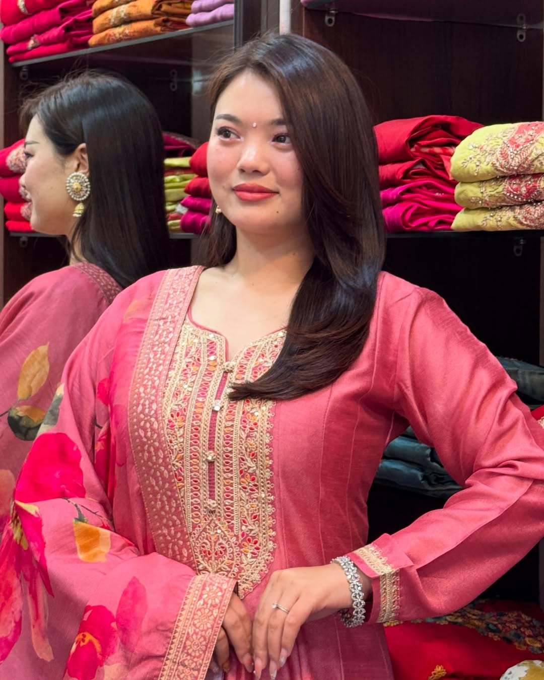 Gulaabi Blush Silk Anarkali