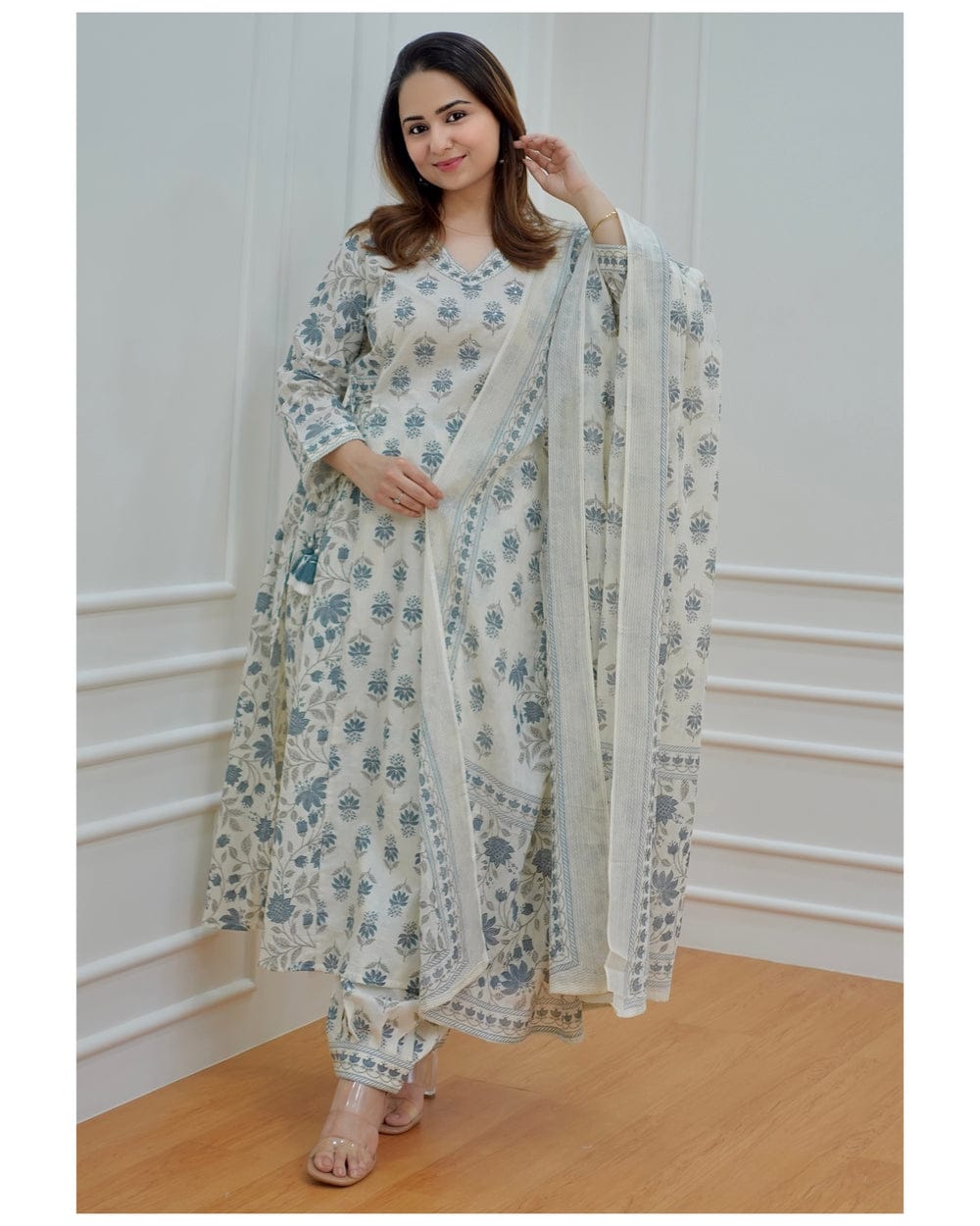 Dhoop Chhaon Afghani Kurti Set with Dupatta