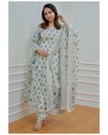 Dhoop Chhaon Afghani Kurti Set with Dupatta
