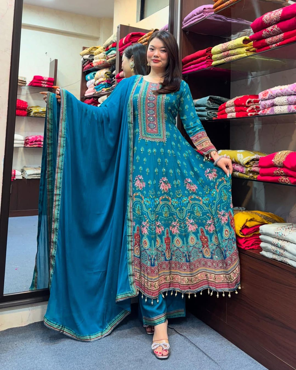 Neelabh Floral Anarkali Suit Set