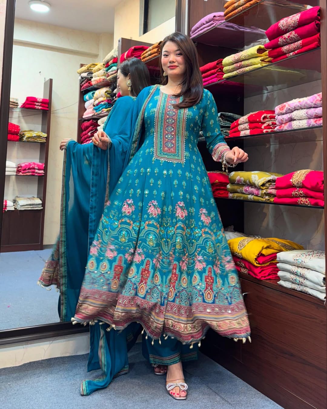 Neelabh Floral Anarkali Suit Set