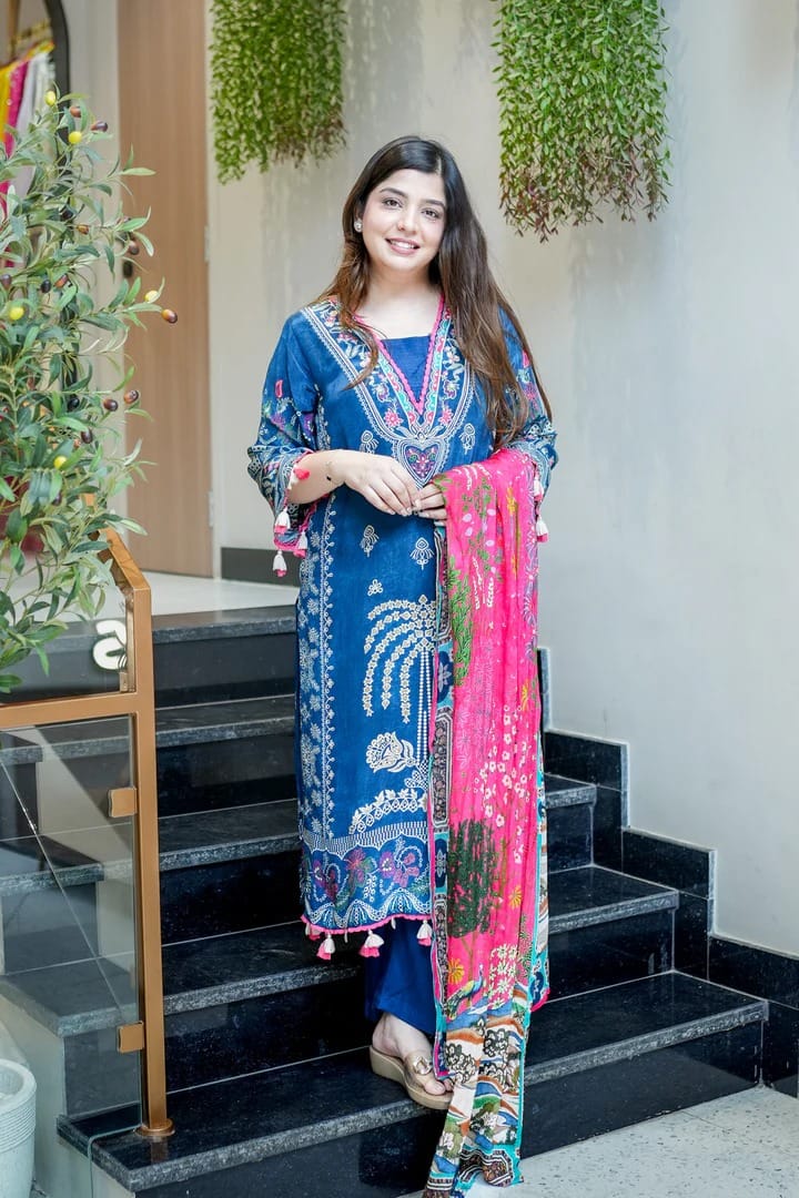 Neelmani Embroidered Cotton Suit Set