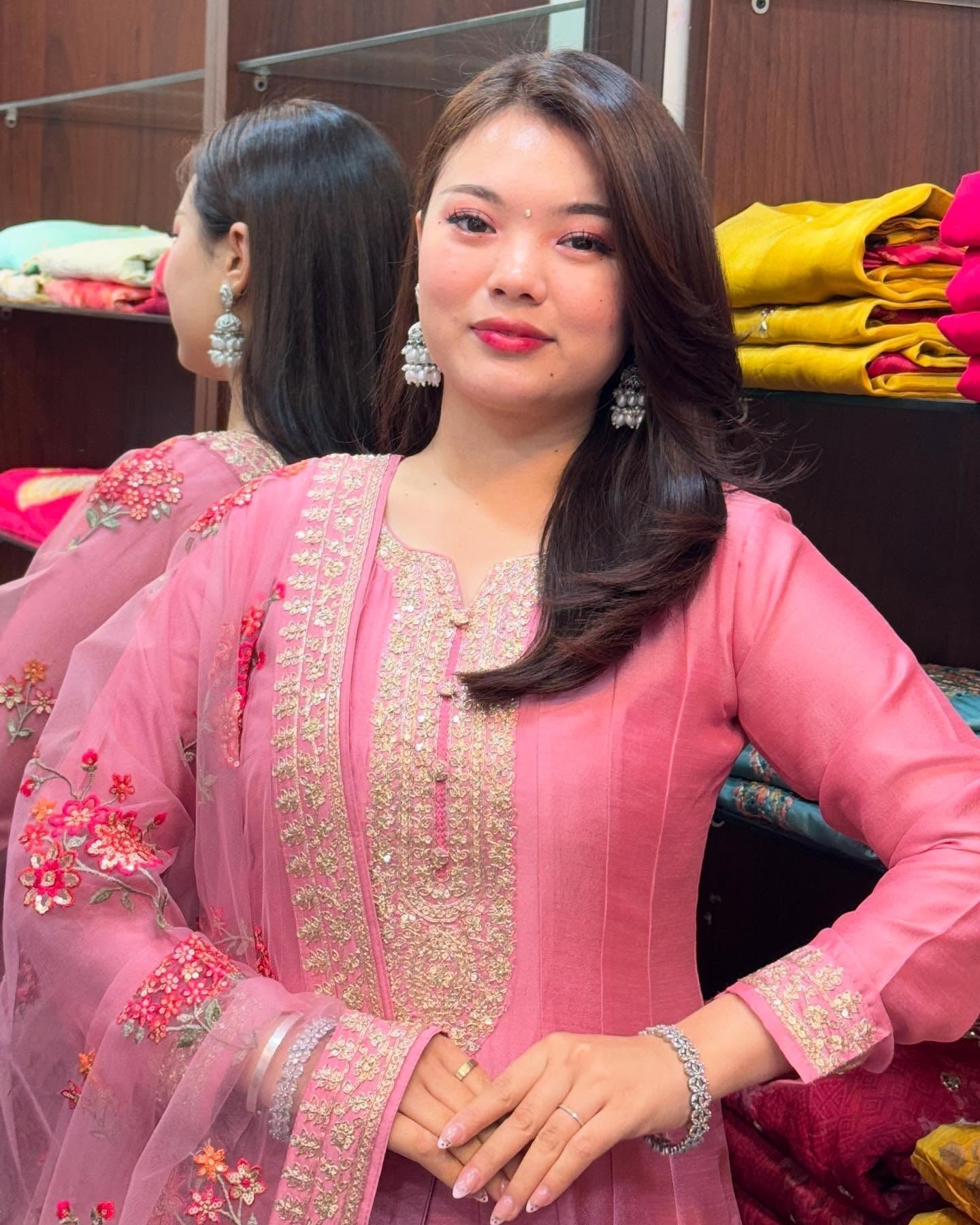 Gulnaaz Embroidered Anarkali Suit Set