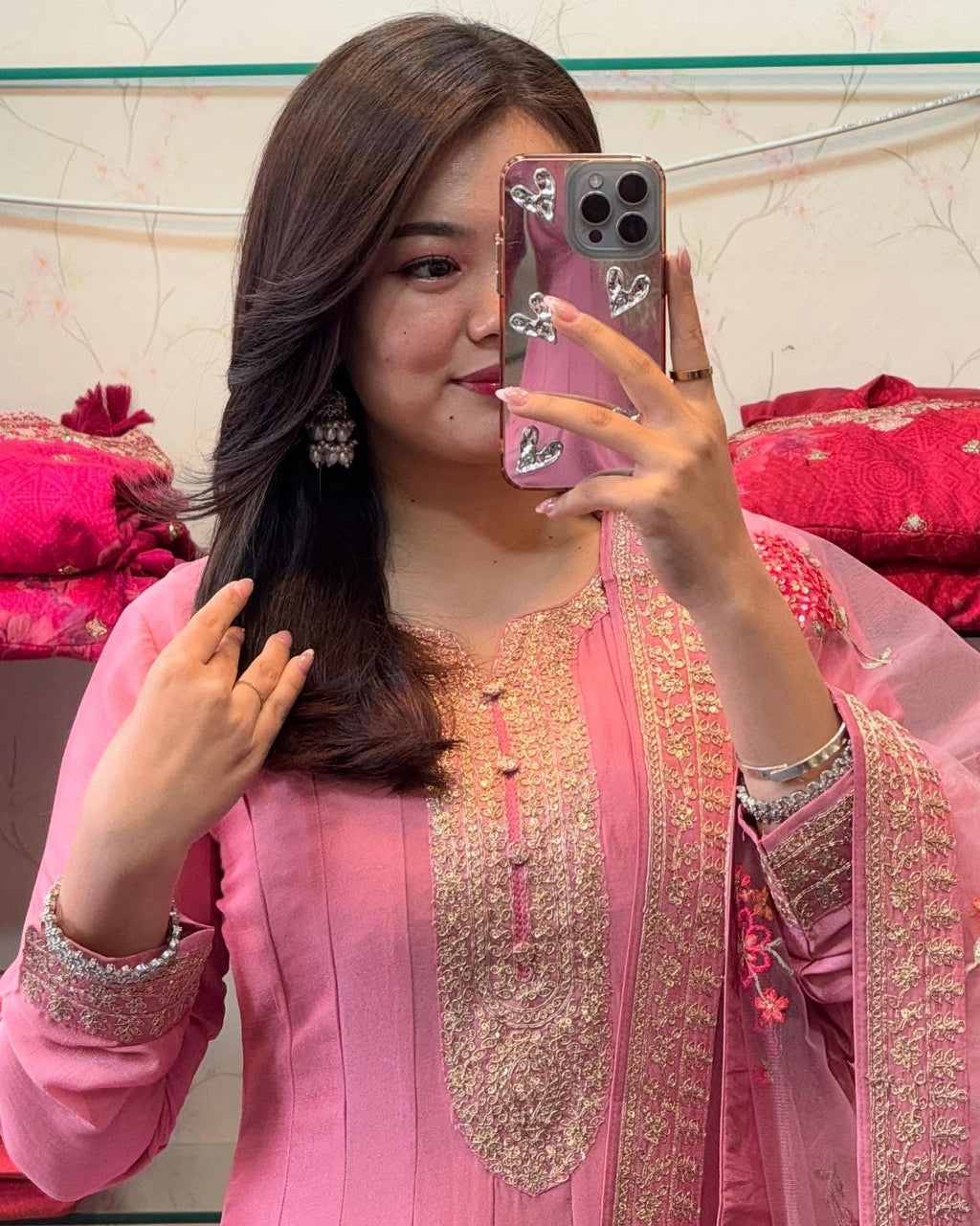 Gulnaaz Embroidered Anarkali Suit Set