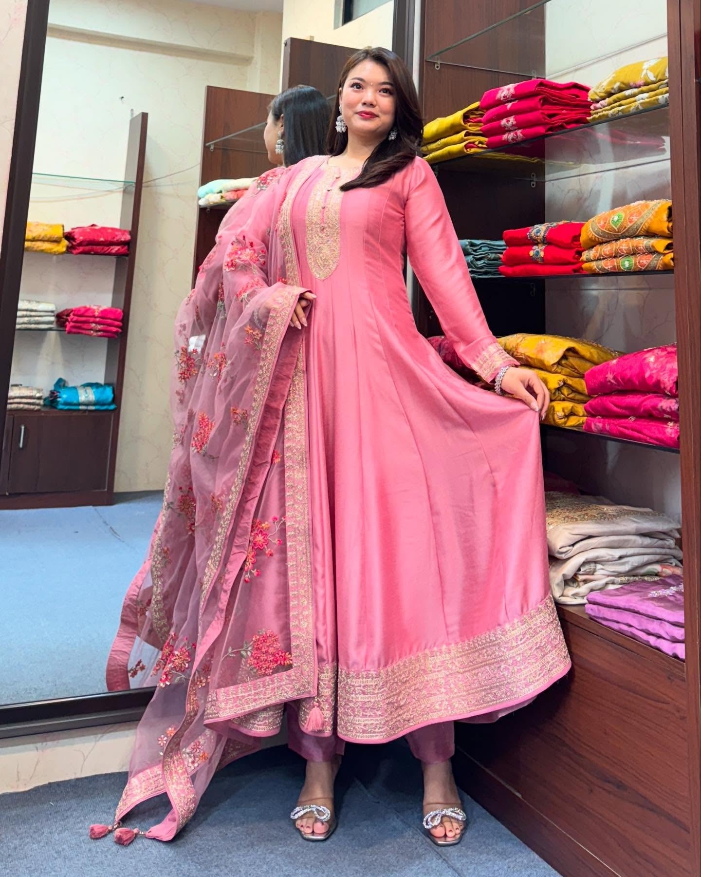 Gulnaaz Embroidered Anarkali Suit Set