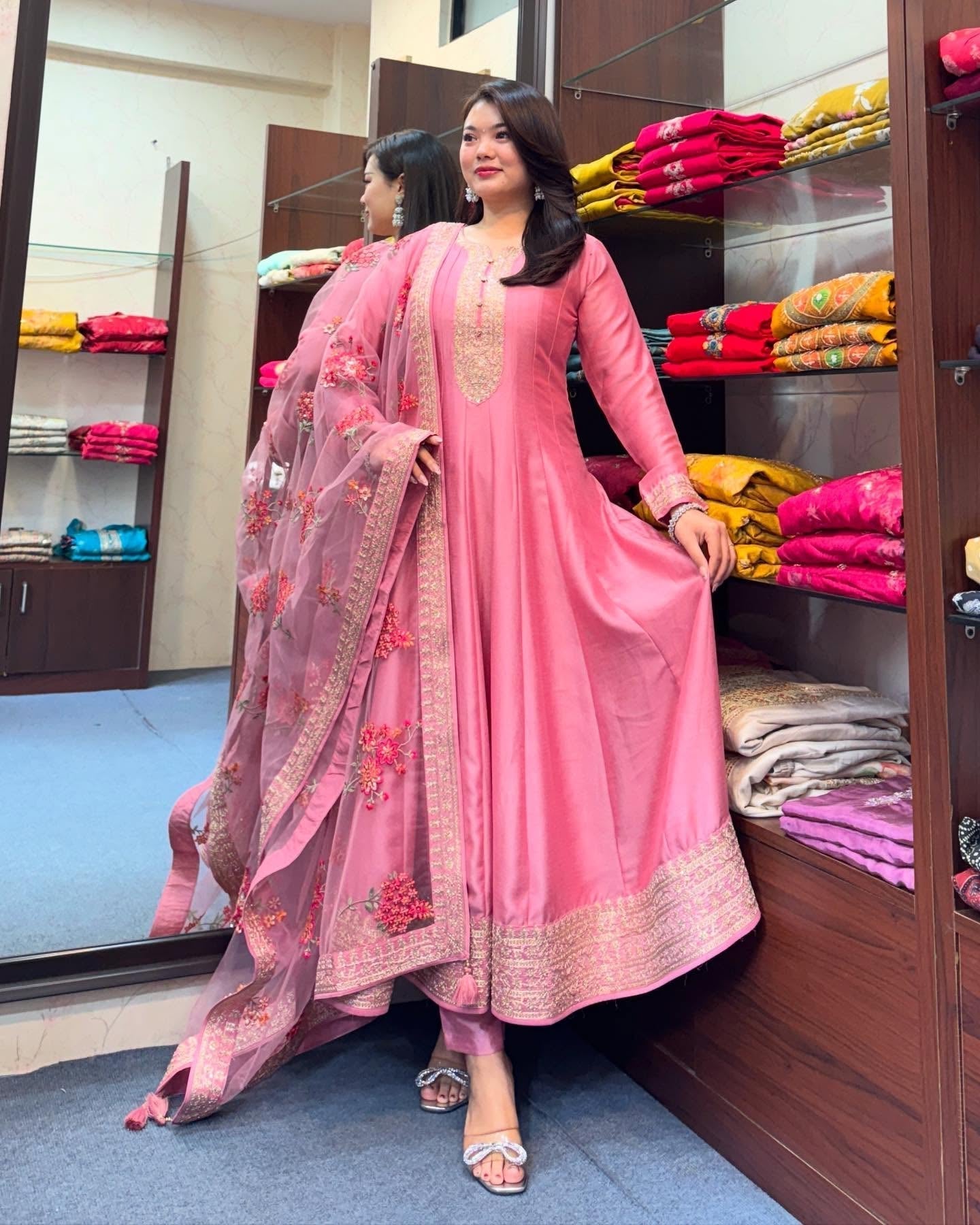 Gulnaaz Embroidered Anarkali Suit Set