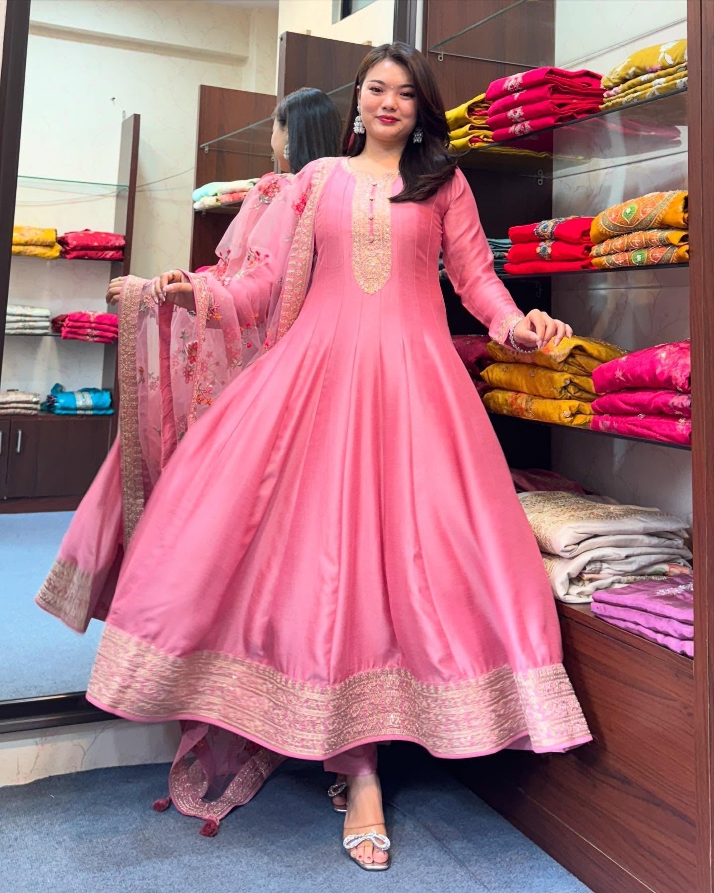 Gulnaaz Embroidered Anarkali Suit Set